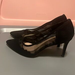 Black/Sheer High Heels - 8.5